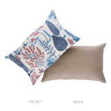 Schumacher Pandora Embroidery Delft & Rose 25" x 16" Pillow