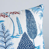 Schumacher Pandora Embroidery Delft & Rose 25" x 16" Pillow