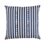 Schumacher Navy 22" x 22" Rhodes Stripe Pillow