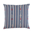 Schumacher Navy 24" x 24" Rhodes Stripe Pillow