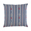 Schumacher Navy 24" x 24" Rhodes Stripe Pillow
