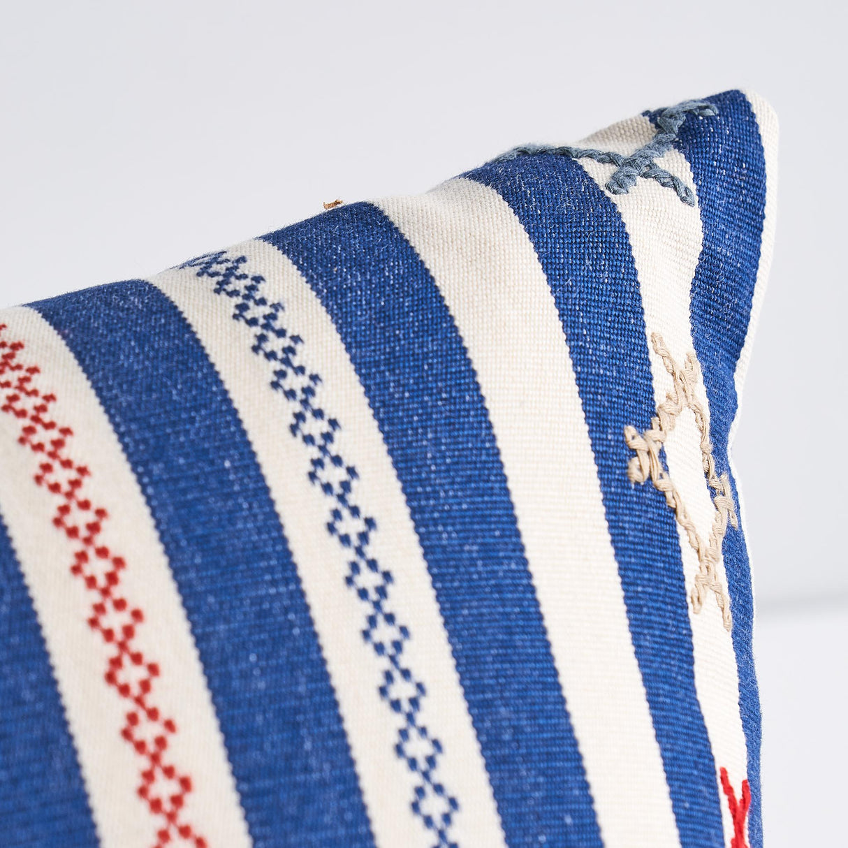 Schumacher Rhodes Stripe Navy 24" x 24" Pillow