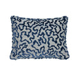 Schumacher Blue 16" x 12" Janis Velvet Pillow