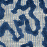 Schumacher Blue 16" x 12" Janis Velvet Pillow