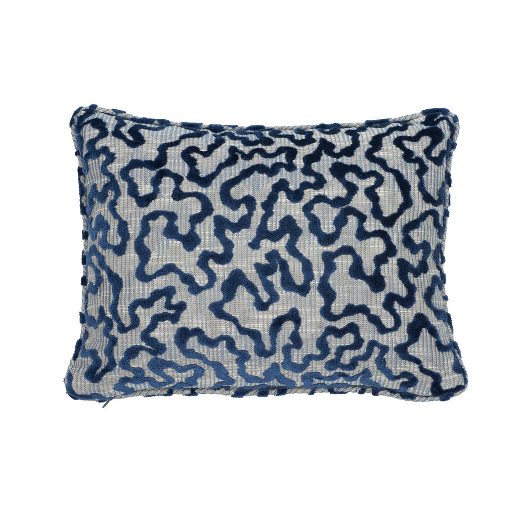 Schumacher Janis Velvet Blue 18" x 12" Pillow