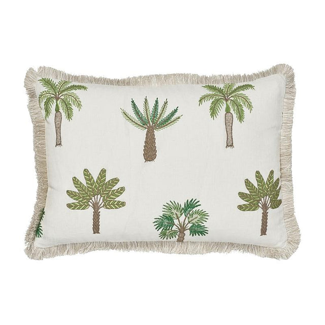 Schumacher Palmetto Beach Green 20" x 14" Pillow