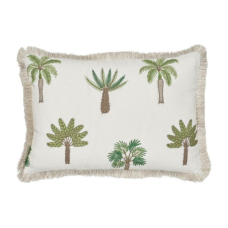 Schumacher Palmetto Beach Green 20" x 14" Pillow