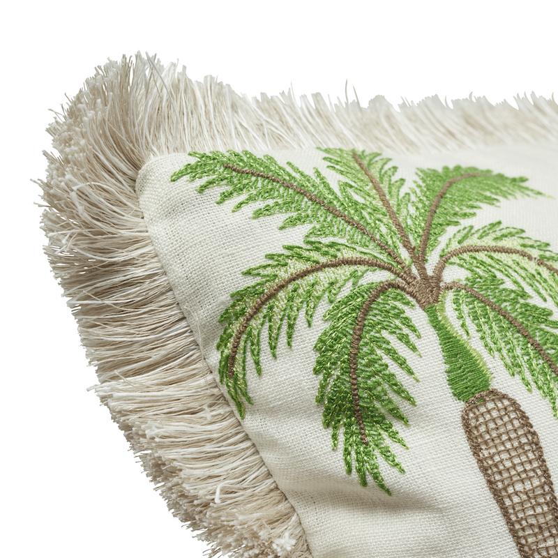 Schumacher Palmetto Beach Green 20" x 14" Pillow