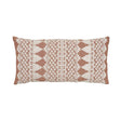 Schumacher Rust 24" x 12" Wentworth Embroidery Pillow