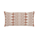 Schumacher Rust 24" x 12" Wentworth Embroidery Pillow
