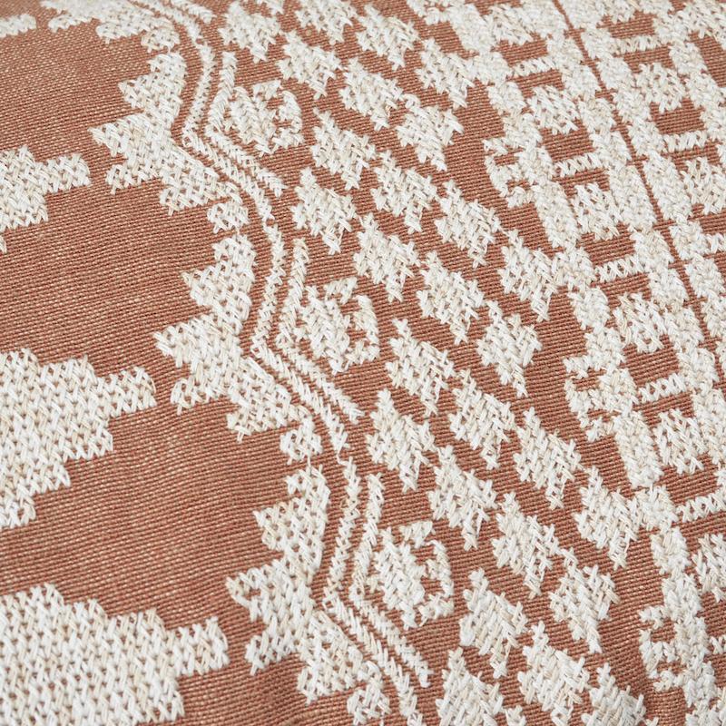 Schumacher Wentworth Embroidery Rust 24" x 12" Pillow