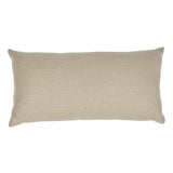 Schumacher Natural 24" x 12" Wentworth Embroidery Pillow