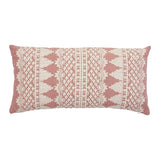 Schumacher Rose 24" x 12" Wentworth Embroidery Pillow