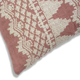Schumacher Wentworth Embroidery Rose 24" x 12" Pillow