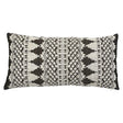 Schumacher Carbon 24" x 12" Wentworth Embroidery Pillow