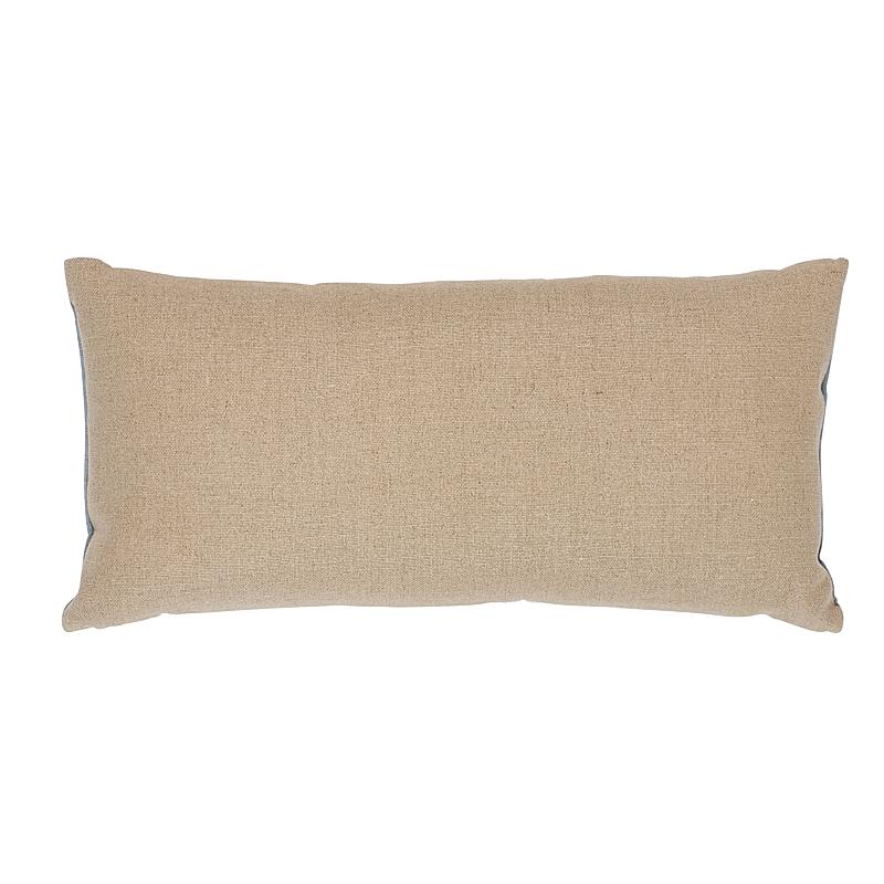 Schumacher Chambray 24" x 12" Wentworth Embroidery Pillow