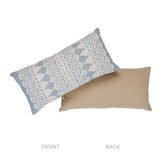 Schumacher Chambray 24" x 12" Wentworth Embroidery Pillow
