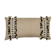 Schumacher Flax 24" x 12" Maracana Pom Pillow