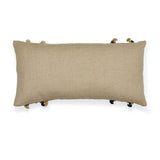Schumacher Flax 24" x 12" Maracana Pom Pillow