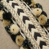 Schumacher Maracana Pom Flax 24" x 12" Pillow