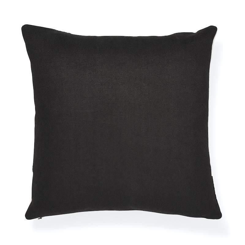 Schumacher Black 20" x 20" Binary Embroidery Pillow