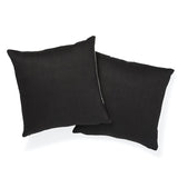 Schumacher Black 20" x 20" Binary Embroidery Pillow