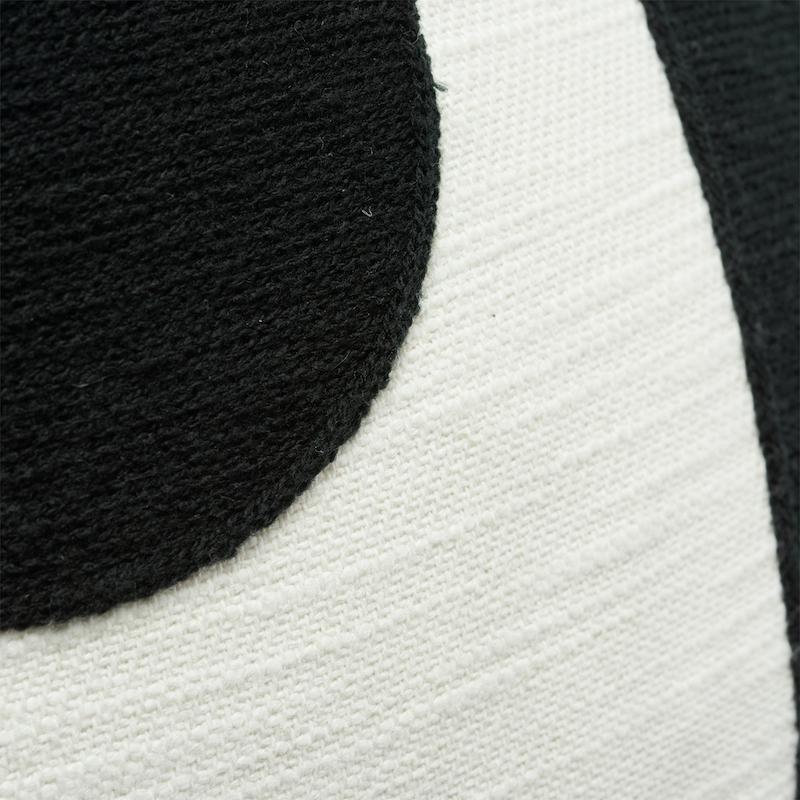 Schumacher Black 20" x 20" Binary Embroidery Pillow