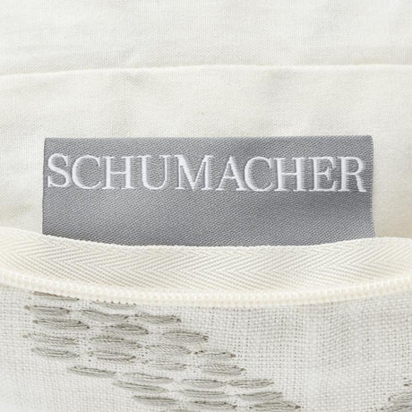 Schumacher Black 20" x 20" Binary Embroidery Pillow