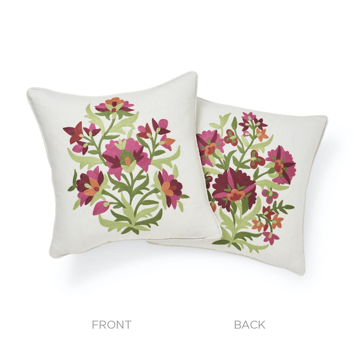 Schumacher Garnet 18" x 18" Antalya Medallian Pillow Pair