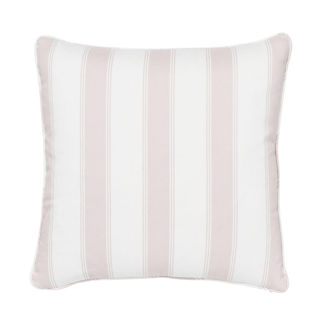 Schumacher Pink & White 18" x 18" Rafe Stripe Pillow