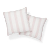 Schumacher Pink & White 18" x 18" Rafe Stripe Pillow