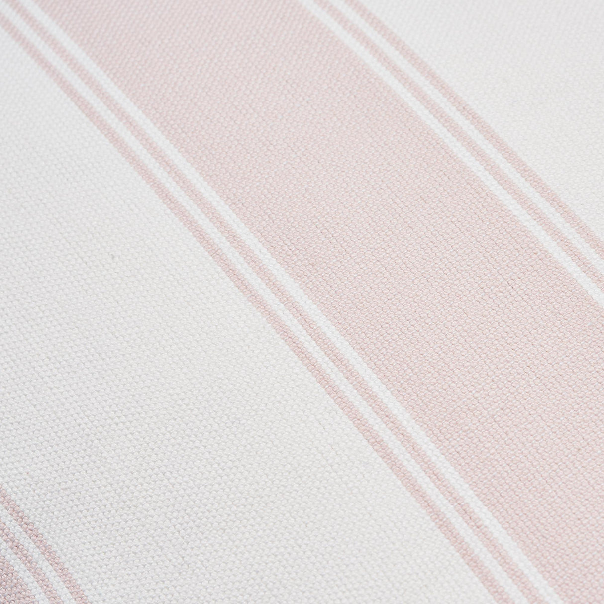 Schumacher Pink & White 18" x 18" Rafe Stripe Pillow