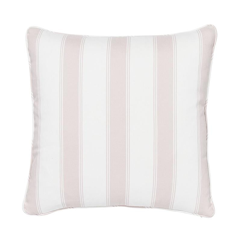Schumacher Rafe Stripe Pink & White 20" x 20" Pillow