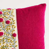 Schumacher Magenta & Leaf 16" x 11" Ashoka Pillow