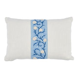 Schumacher Ivory & Blue 16" x 11" Ashoka Pillow
