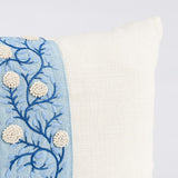 Schumacher Ivory & Blue 16" x 11" Ashoka Pillow