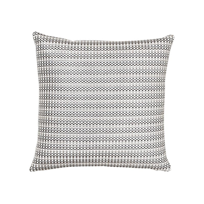 Schumacher Arlo & Shimmer Linen Grey 18" x 18" Pillow