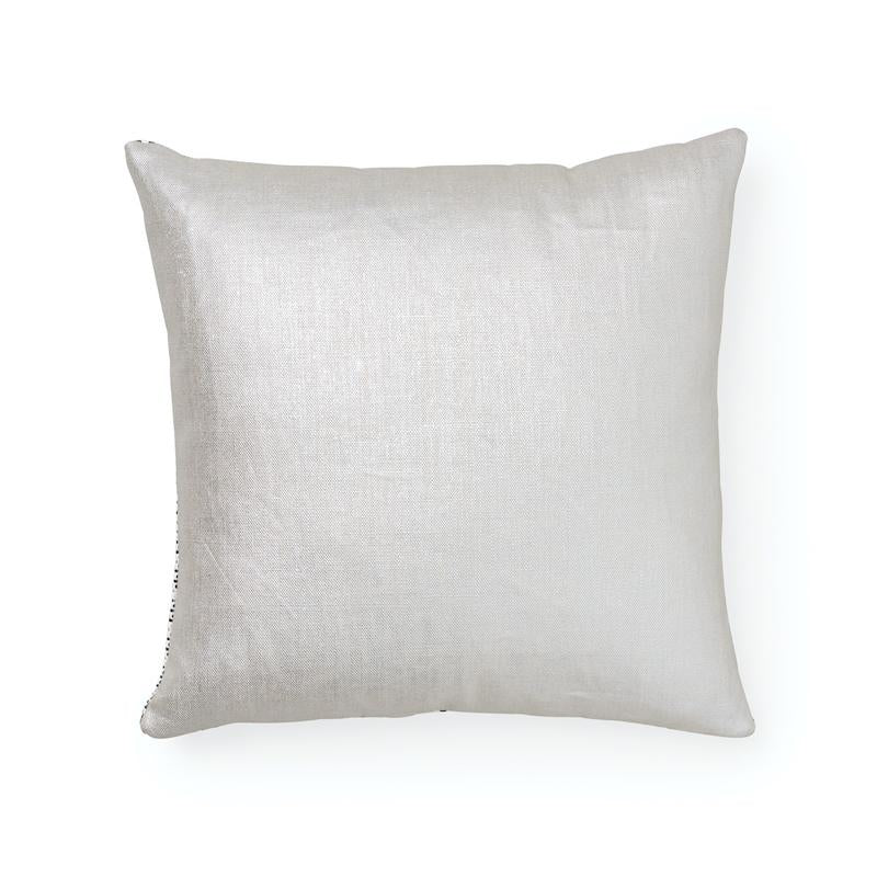 Schumacher Arlo & Shimmer Linen Grey 18" x 18" Pillow