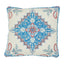 Schumacher Red & Blue 18" x 18" Montecito Medallion Pillow