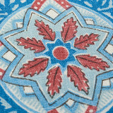 Schumacher Red & Blue 18" x 18" Montecito Medallion Pillow