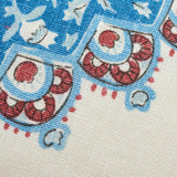 Schumacher Montecito Medallion Red & Blue 18" x 18" Pillow