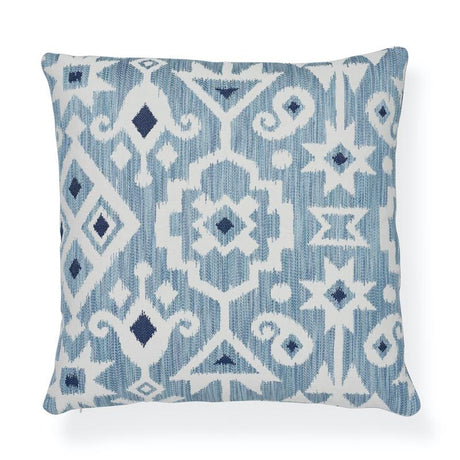 Schumacher Sky 20" x 20" Crusoe Ikat Pillow