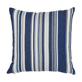 Schumacher Ponderosa Stripe Indoor/Outdoor Pil Navy Blue 18" x 18" Pillow