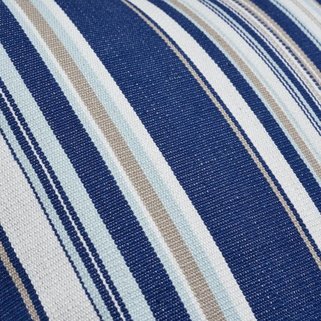 Schumacher Ponderosa Stripe Indoor/Outdoor Pil Navy Blue 18" x 18" Pillow