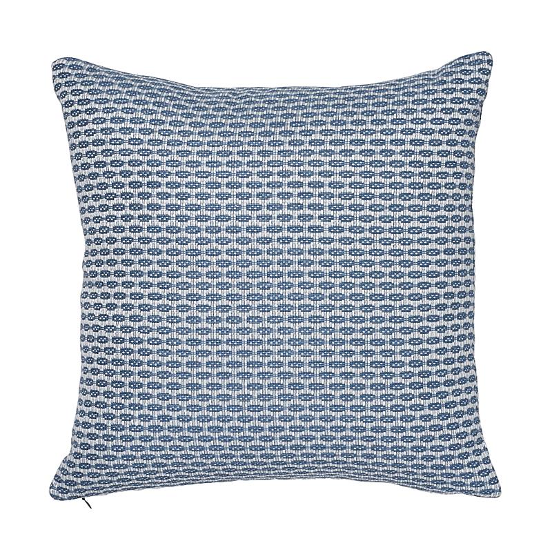 Schumacher Hickox Indoor/Outdoor Blue 18" x 18" Pillow