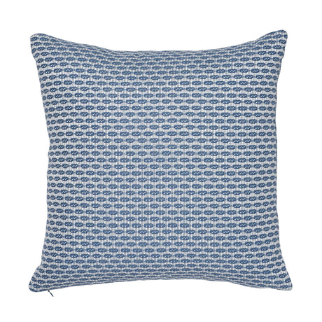 Schumacher Hickox Indoor/Outdoor Blue 20" x 20" Pillow