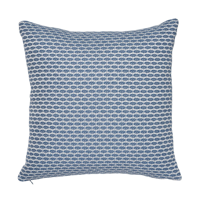 Schumacher Hickox Indoor/Outdoor Blue 22" x 22" Pillow