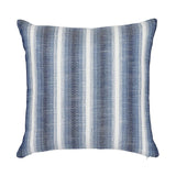 Schumacher Blue & White 18" x 18" Colada Stripe Indoor/Outdoor Pillow