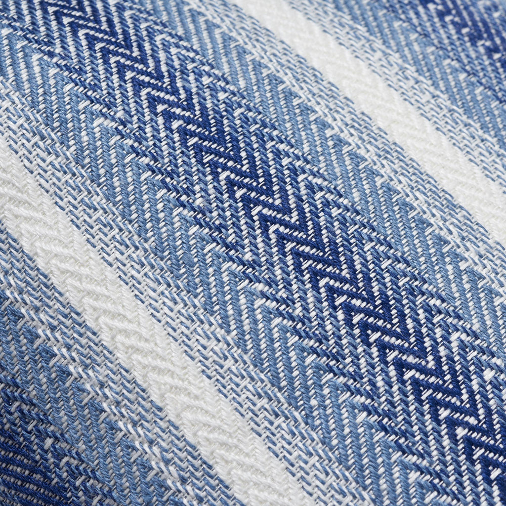 Schumacher Colada Stripe Blue & White 22" x 22" Pillow