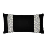 Schumacher Black 24" x 12" Freeform Tape Pillow